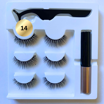 3 pack -  Magnetic Eyeliner Eyelash Eye Lash Makeup Kit