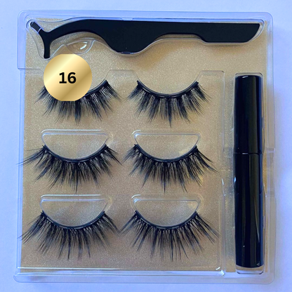 3 pack -  Magnetic Eyeliner Eyelash Eye Lash Makeup Kit