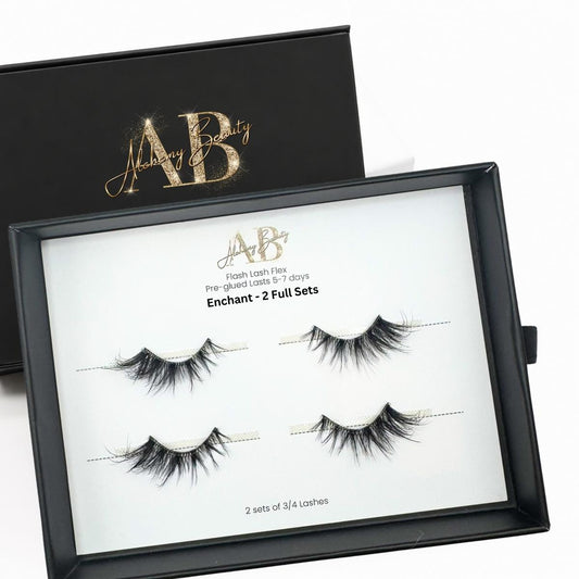 Flash Lash Flex Enchant pre-glued three-quarter lash set by Alchemy Beauty